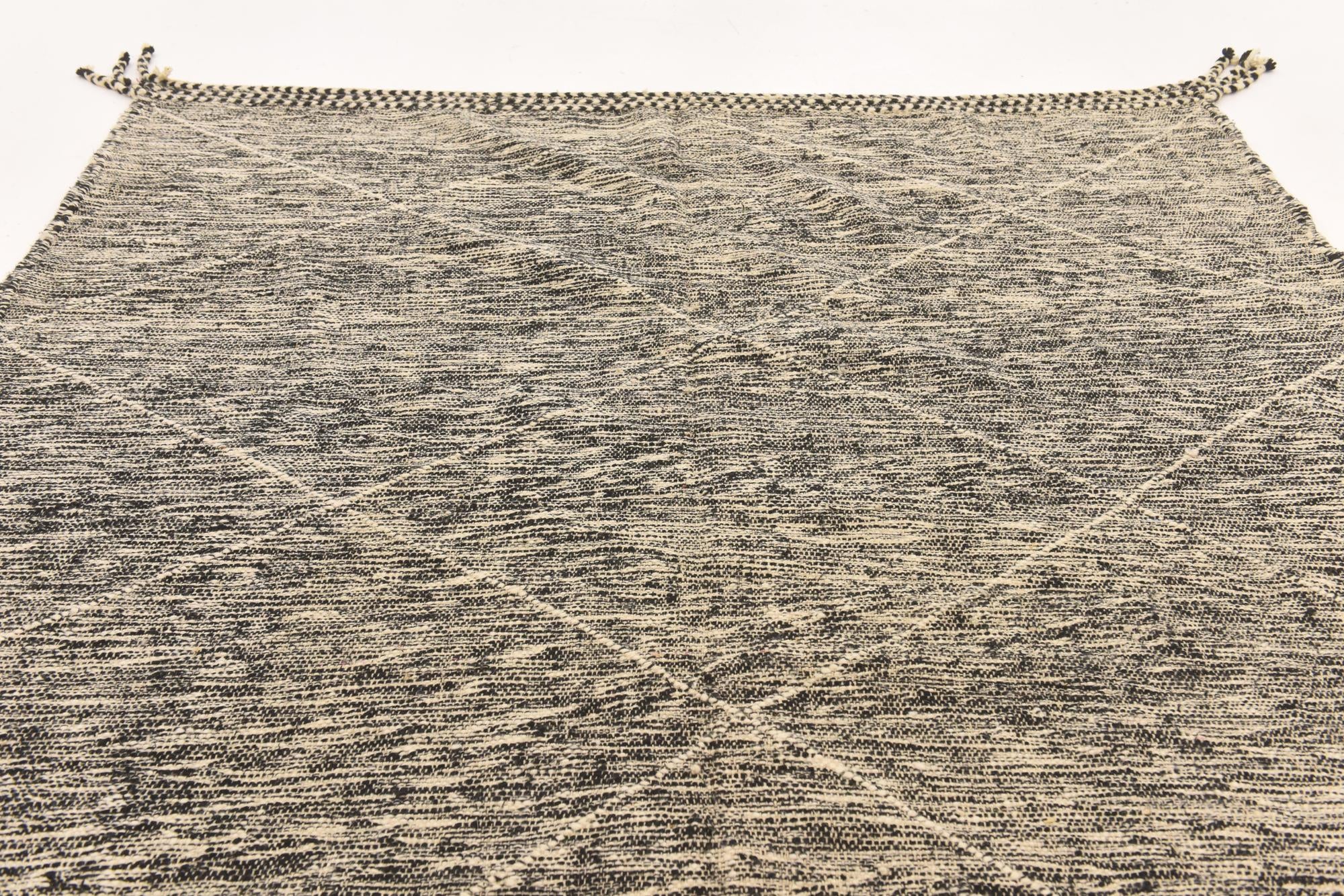 6' 8 x 9' 5 Hand Knotted Moroccan Wool Rug