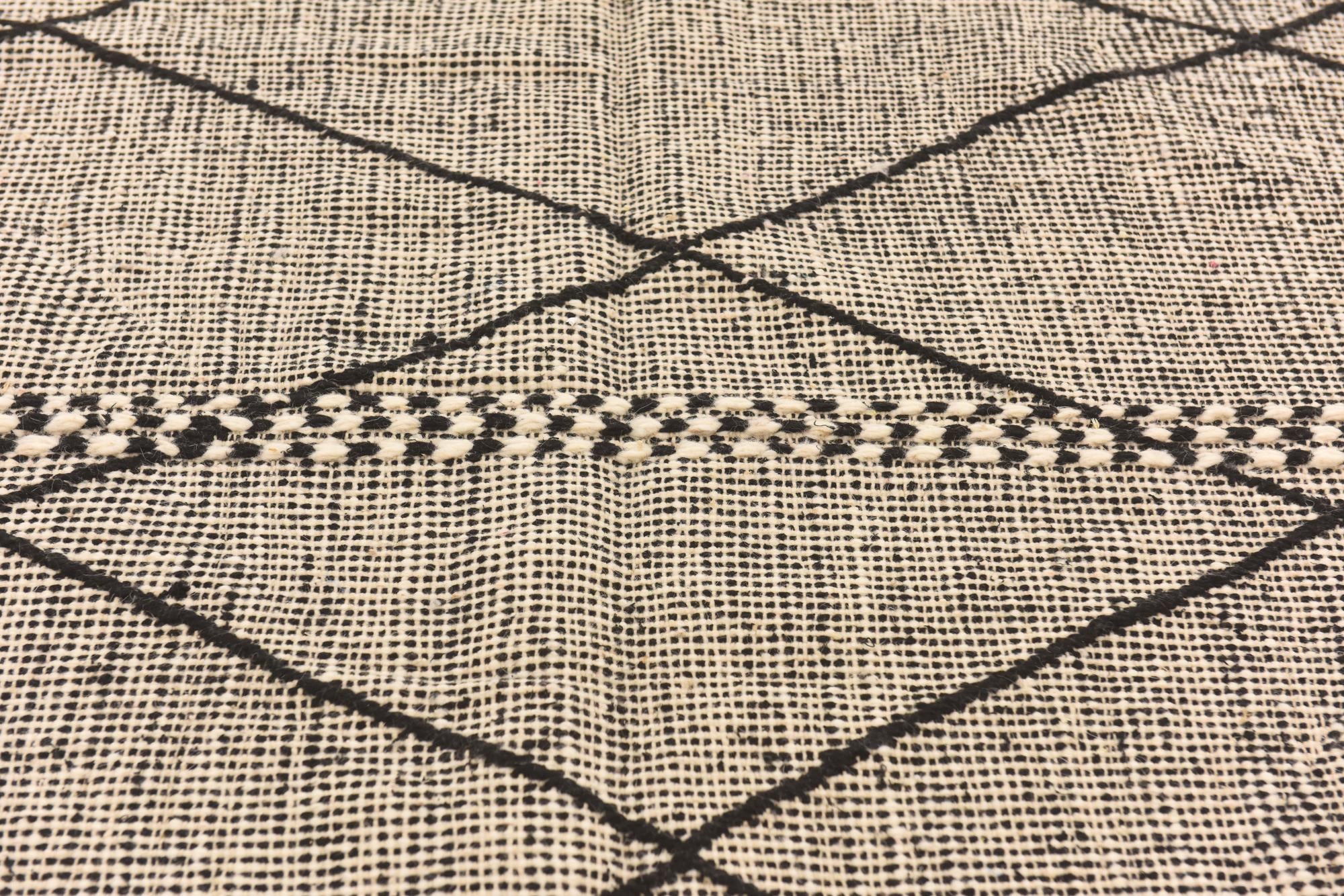 6' 3 x 9' 7 Hand Knotted Moroccan Wool Rug