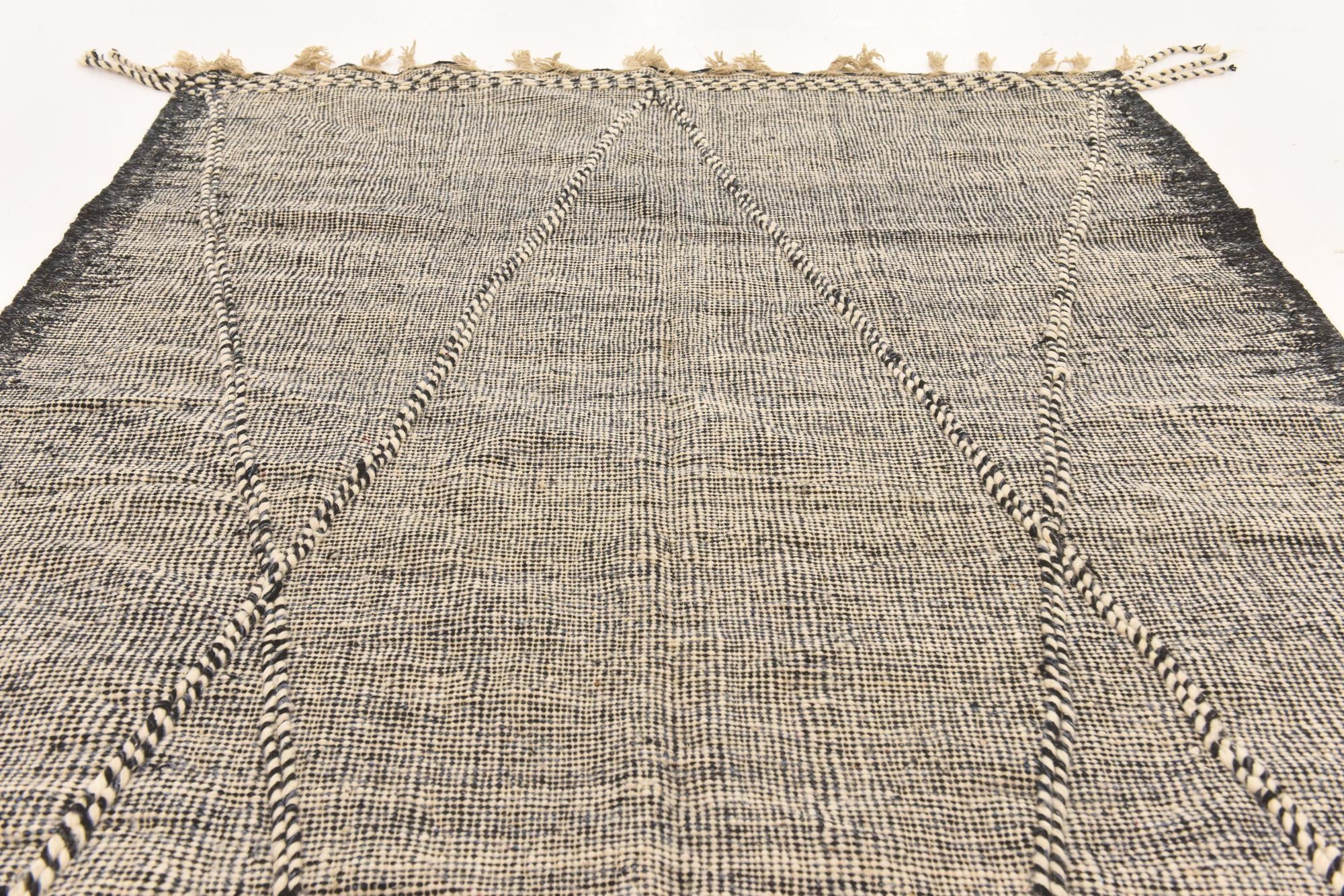 6' 7 x 10' 2 Hand Knotted Moroccan Wool Rug