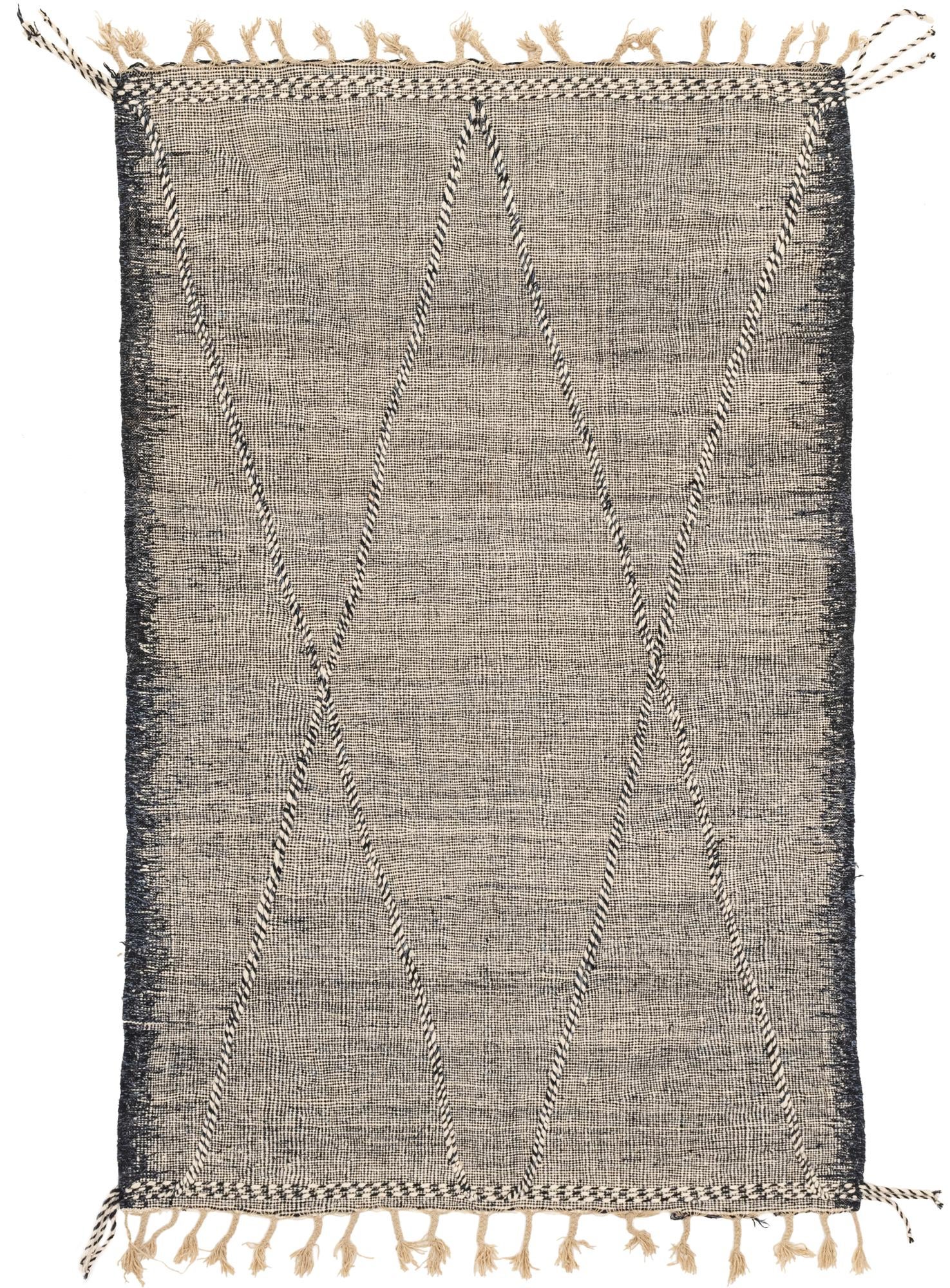 6' 7 x 10' 2 Hand Knotted Moroccan Wool Rug