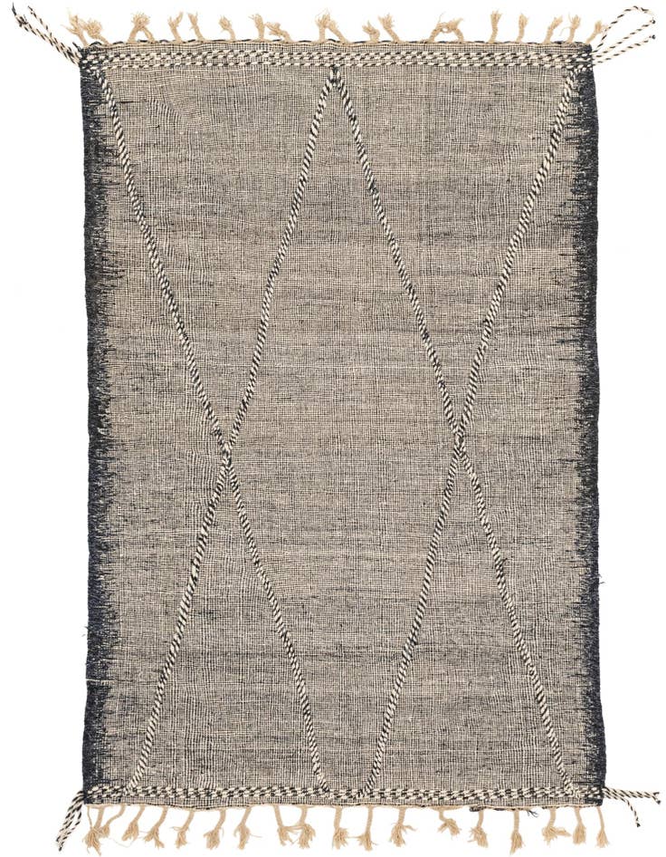 Detail image of 6' 7 x 10' 2 Hand Knotted Moroccan Wool Rug