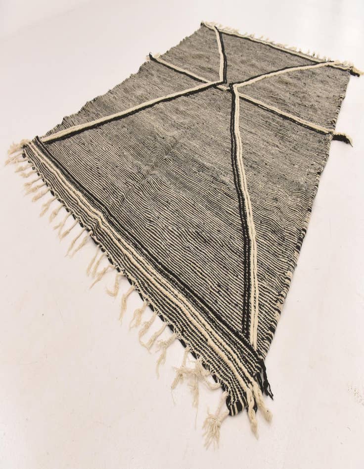 Detail image of 6' 5 x 8' 8 Hand Knotted Moroccan Wool Rug