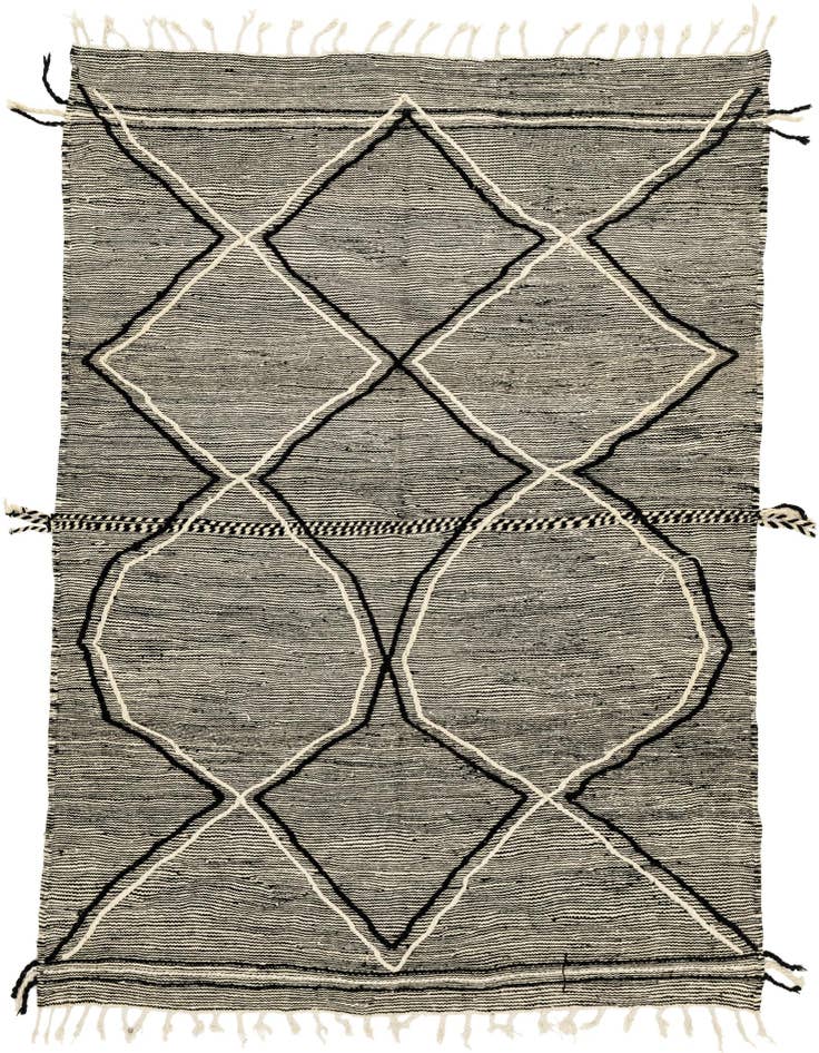 Detail image of 6' 5 x 9' 5 Hand Knotted Moroccan Wool Rug