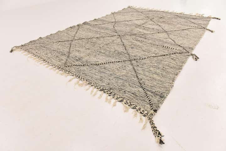 6' 4 x 9' 7 Hand Knotted Moroccan Wool Rug