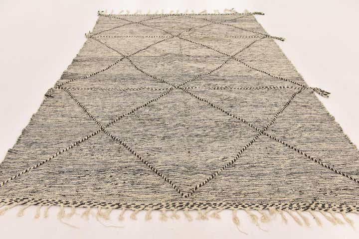 6' 4 x 9' 7 Hand Knotted Moroccan Wool Rug