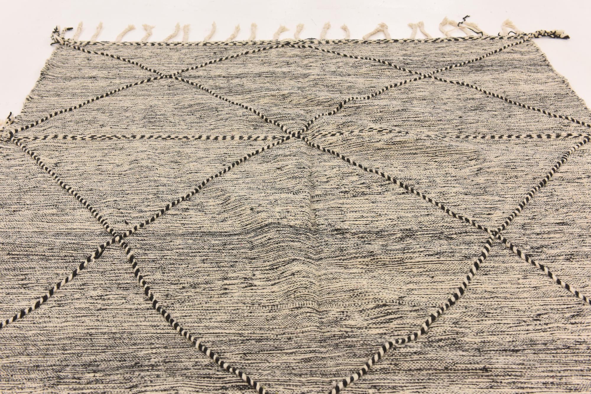 6' 4 x 9' 7 Hand Knotted Moroccan Wool Rug