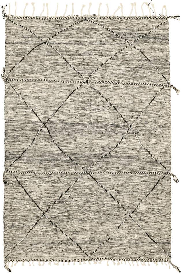 Detail image of 6' 4 x 9' 7 Hand Knotted Moroccan Wool Rug