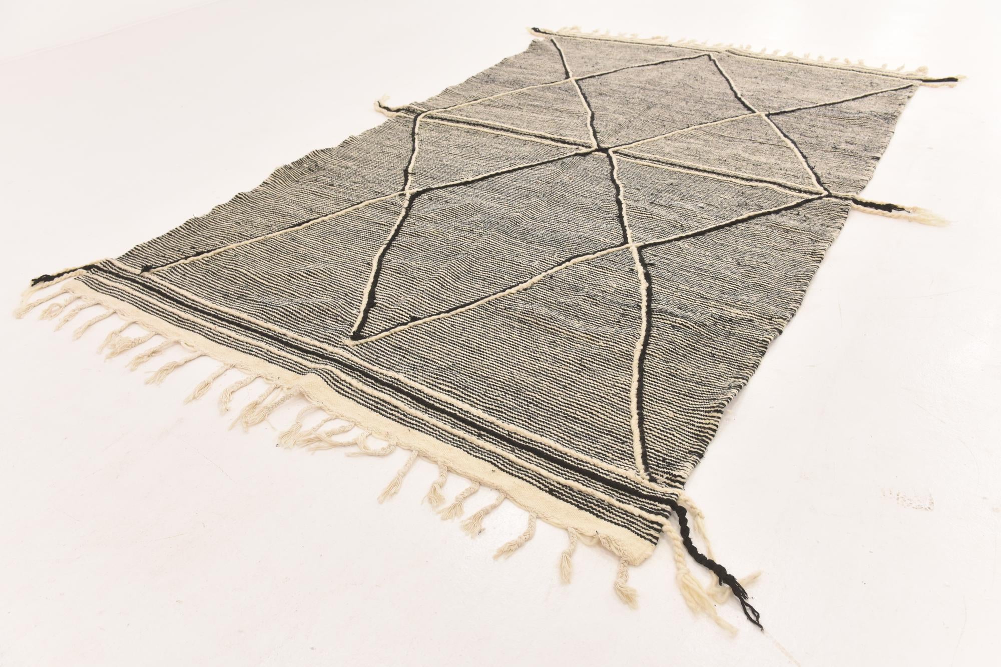 6' 2 x 10' 1 Hand Knotted Moroccan Wool Rug