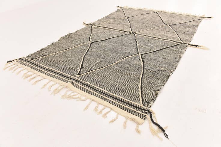 Detail image of 6' 2 x 10' 1 Hand Knotted Moroccan Wool Rug