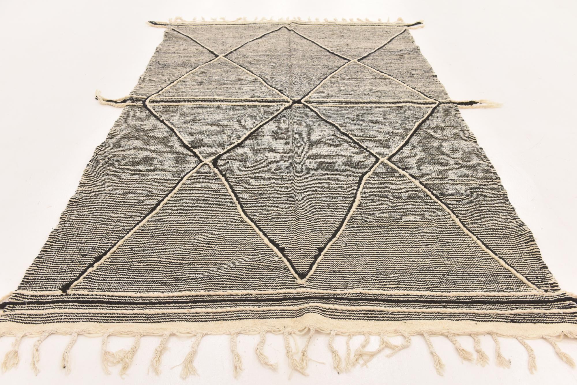 6' 2 x 10' 1 Hand Knotted Moroccan Wool Rug