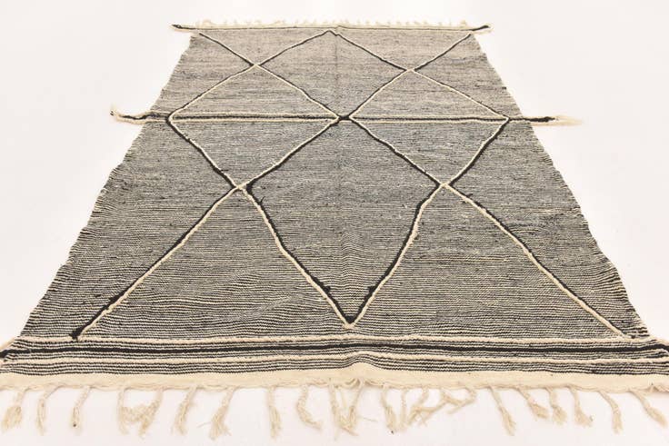 Detail image of 6' 2 x 10' 1 Hand Knotted Moroccan Wool Rug