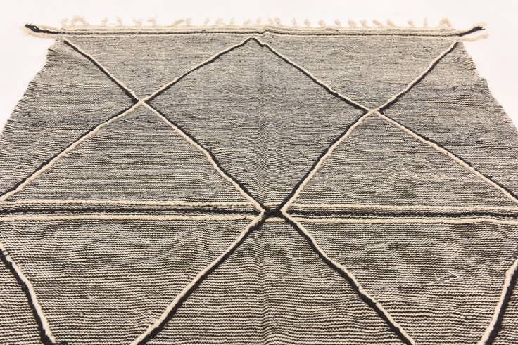 Detail image of 6' 2 x 10' 1 Hand Knotted Moroccan Wool Rug