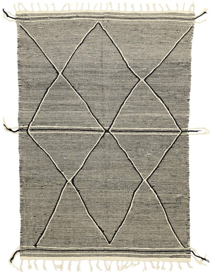Detail image of 6' 2 x 10' 1 Hand Knotted Moroccan Wool Rug