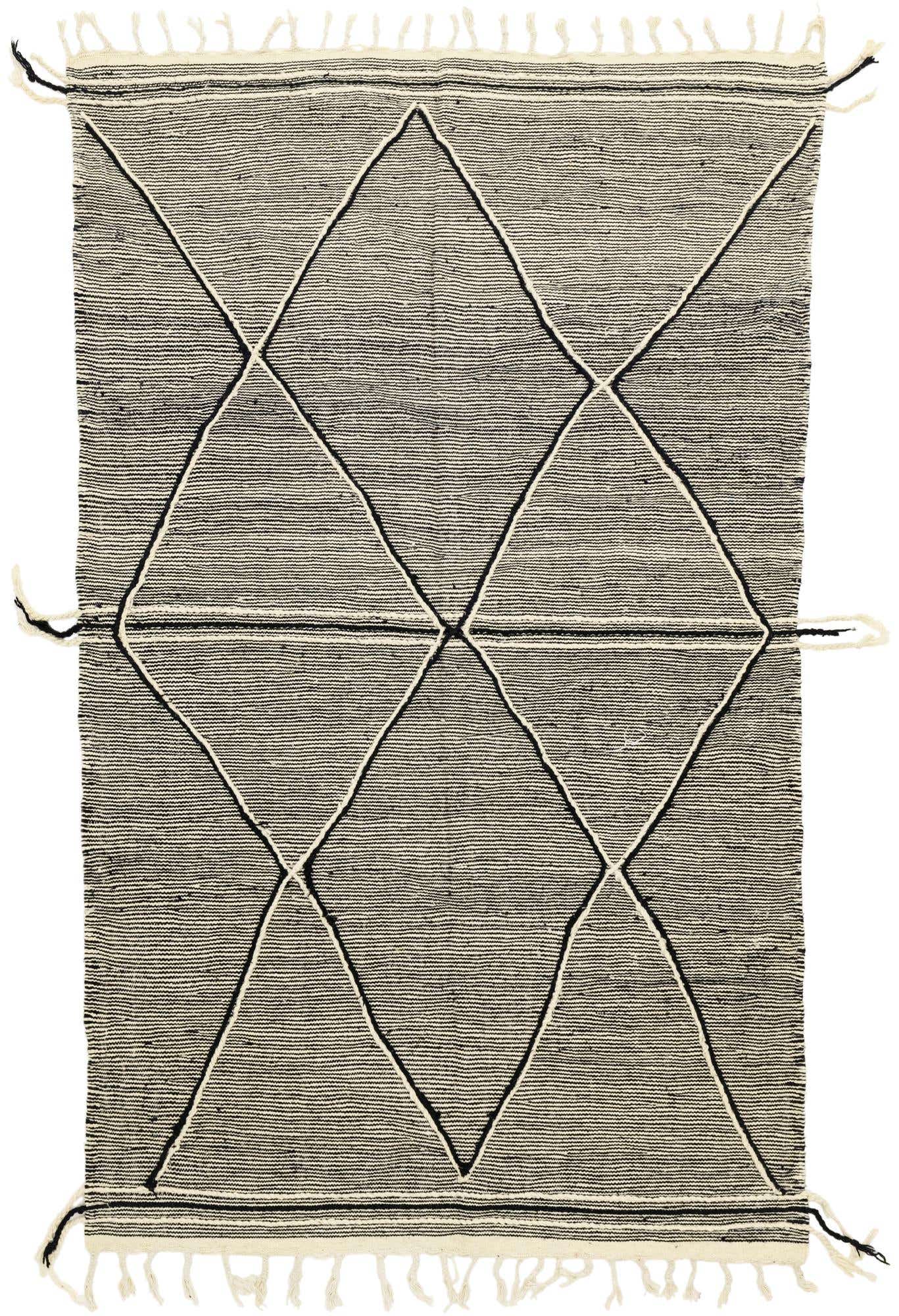 6' 2 x 10' 1 Hand Knotted Moroccan Wool Rug