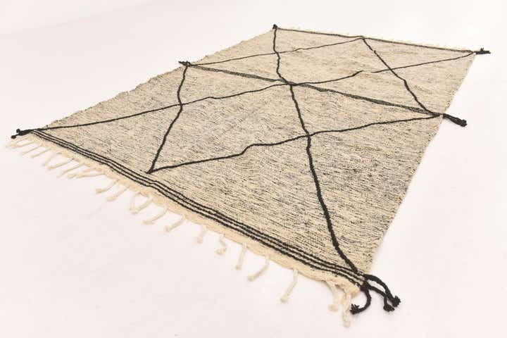 6' 4 x 9' 4 Hand Knotted Moroccan Wool Rug