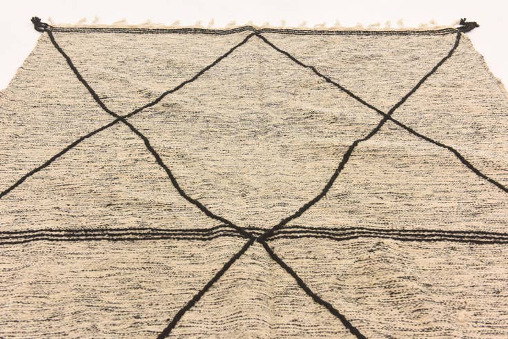 Detail image of 6' 4 x 9' 4 Hand Knotted Moroccan Wool Rug