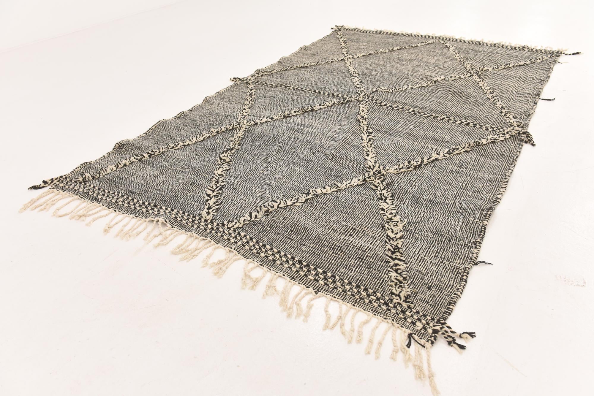 6' 4 x 10' 4 Hand Knotted Moroccan Wool Rug