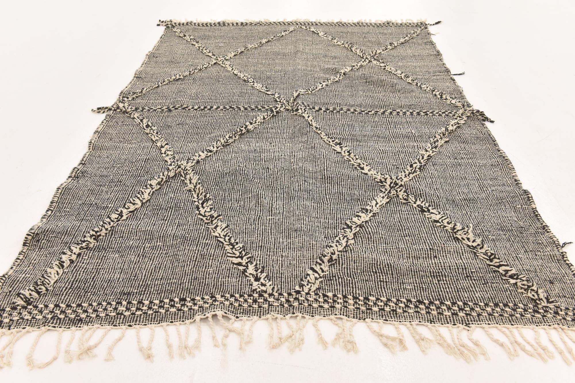 6' 4 x 10' 4 Hand Knotted Moroccan Wool Rug