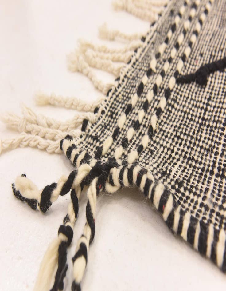 Detail image of 6' 4 x 9' 11  Hand Knotted Moroccan Wool Rug