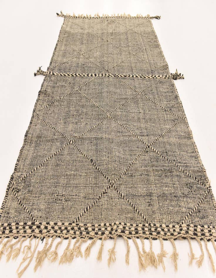 Detail image of 6' 5 x 11' 2  Hand Knotted Moroccan Wool Rug