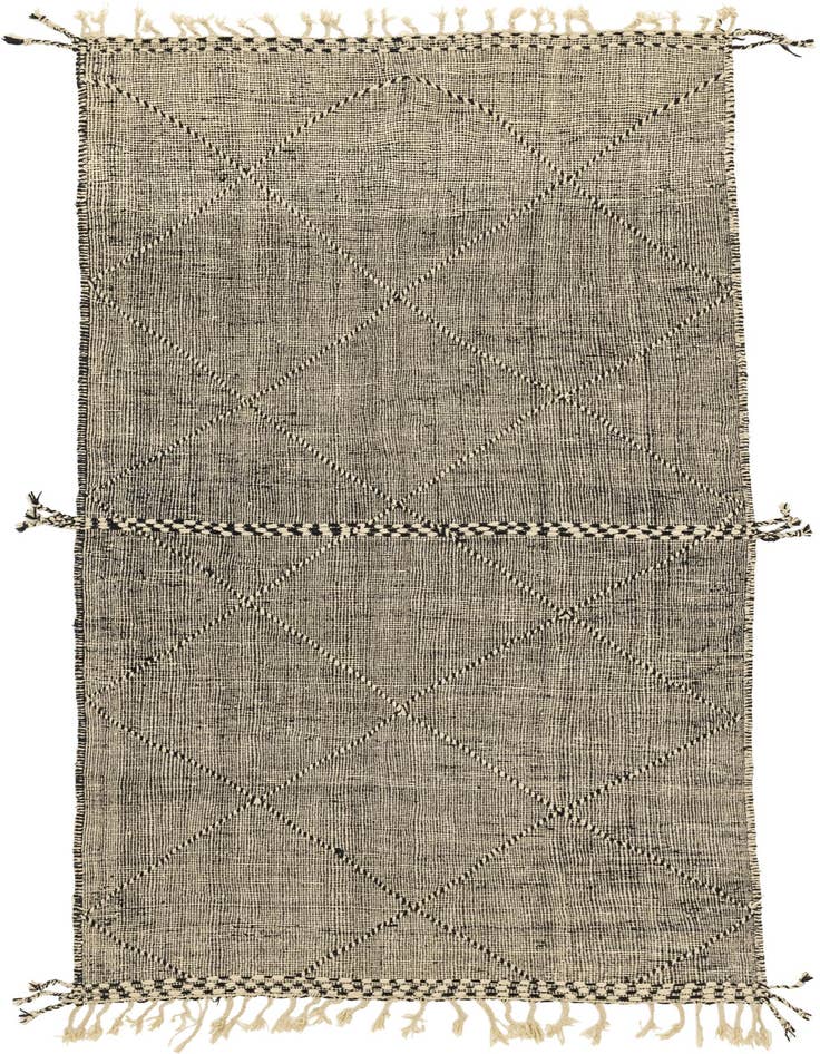 Detail image of 6' 5 x 11' 2 Hand Knotted Moroccan Wool Rug
