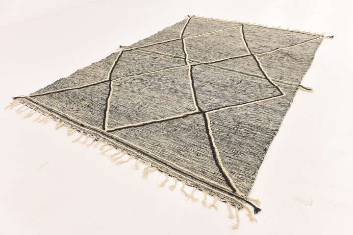 6' 9 x 9' 10 Hand Knotted Moroccan Wool Rug