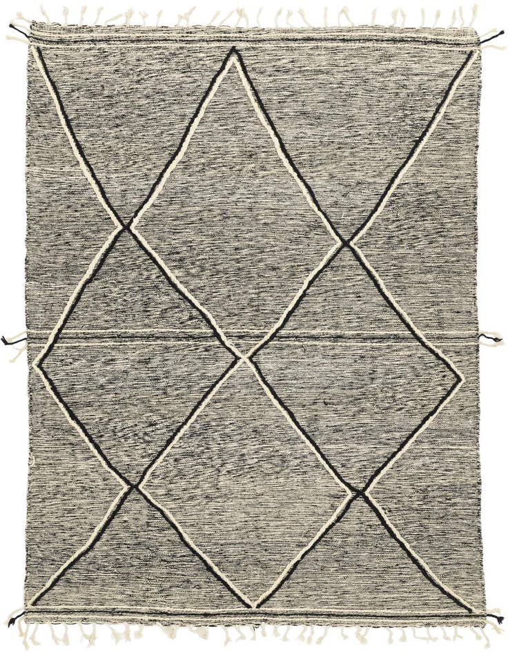 Detail image of 6' 9 x 9' 10 Hand Knotted Moroccan Wool Rug