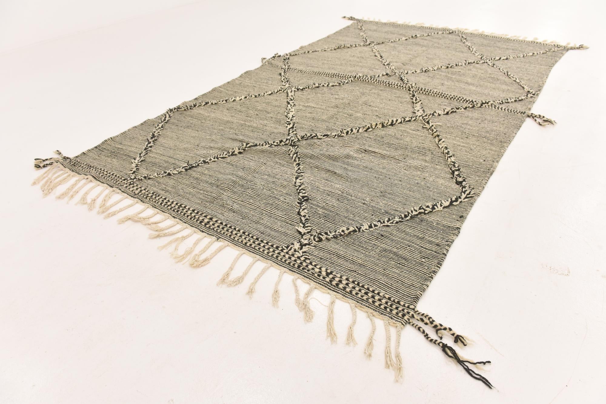6' 6 x 11' 5 Hand Knotted Moroccan Wool Rug