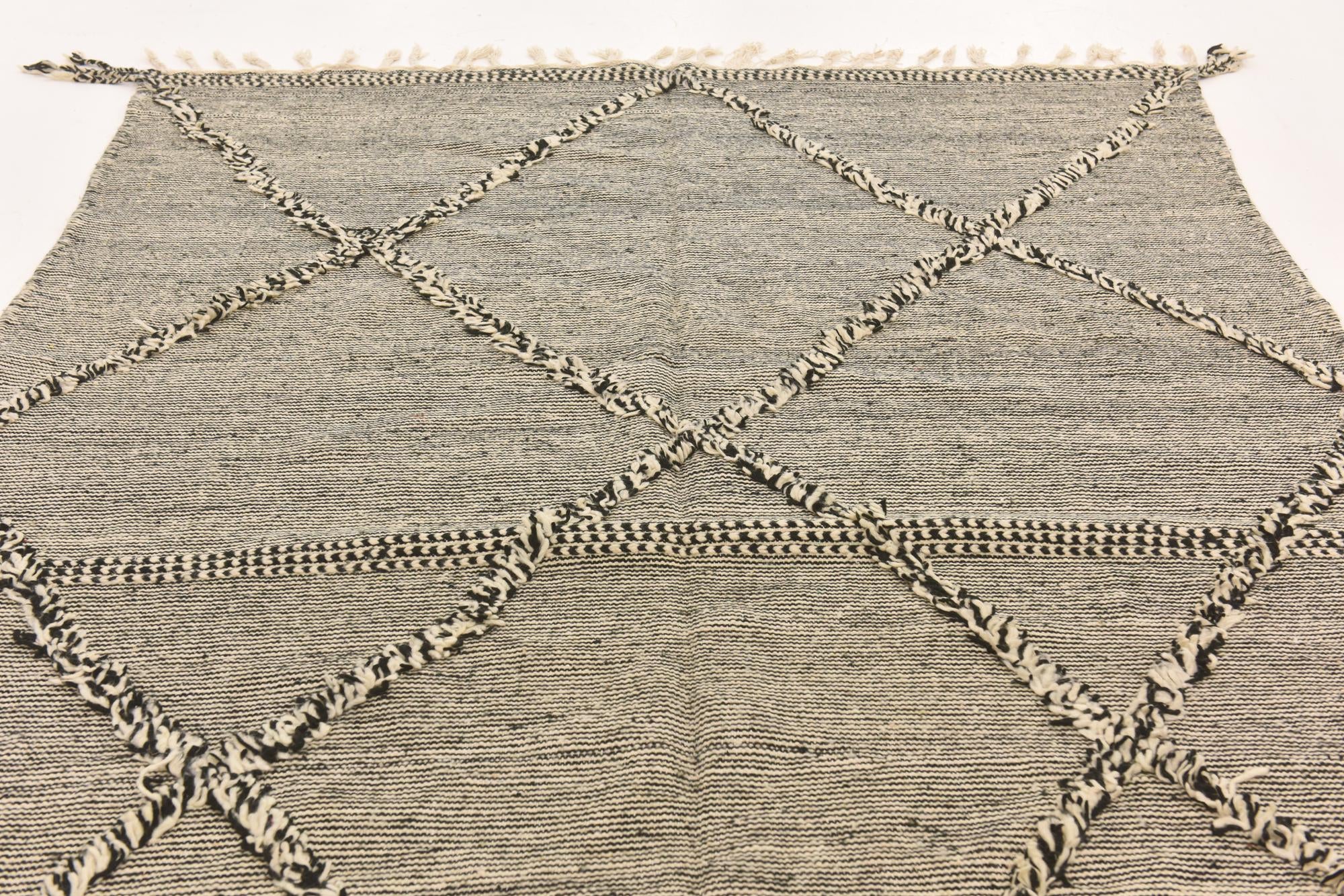 6' 6 x 11' 5 Hand Knotted Moroccan Wool Rug