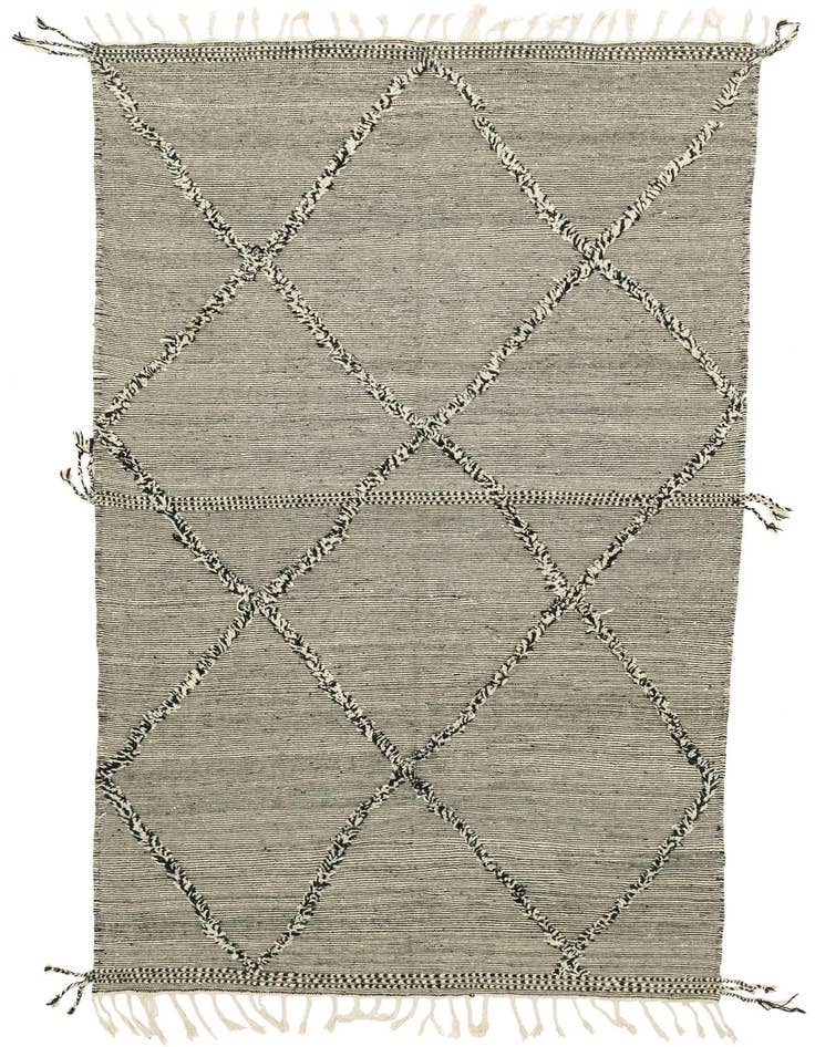 Detail image of 6' 6 x 11' 5 Hand Knotted Moroccan Wool Rug