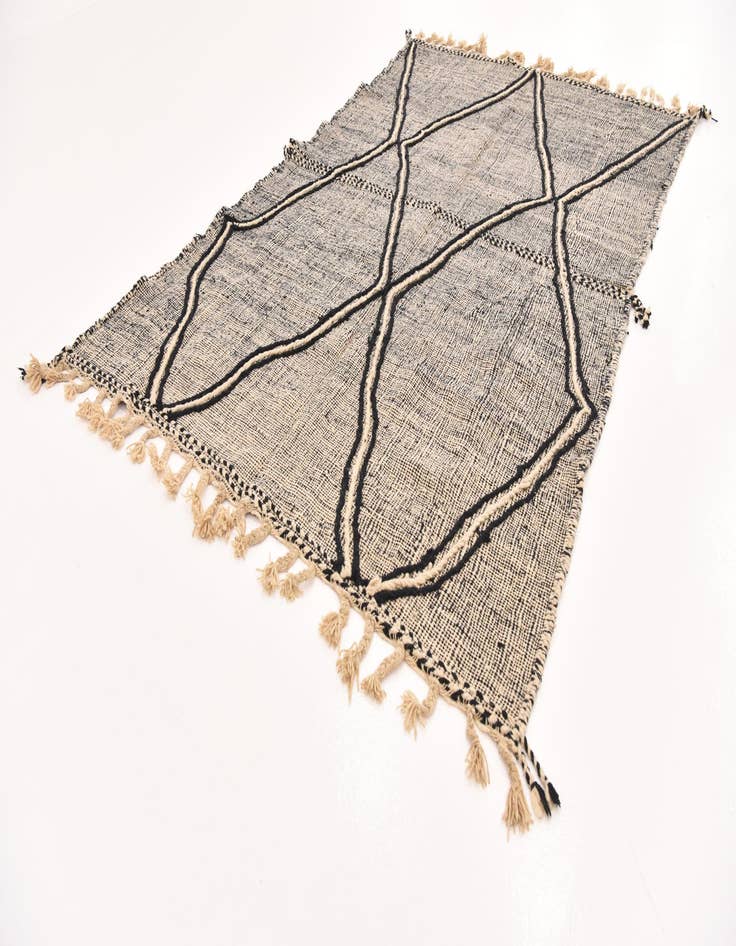 Detail image of 6' 2 x 9' 6  Hand Knotted Moroccan Wool Rug