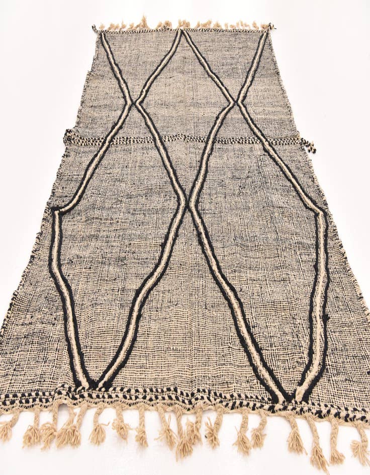 Detail image of 6' 2 x 9' 6  Hand Knotted Moroccan Wool Rug