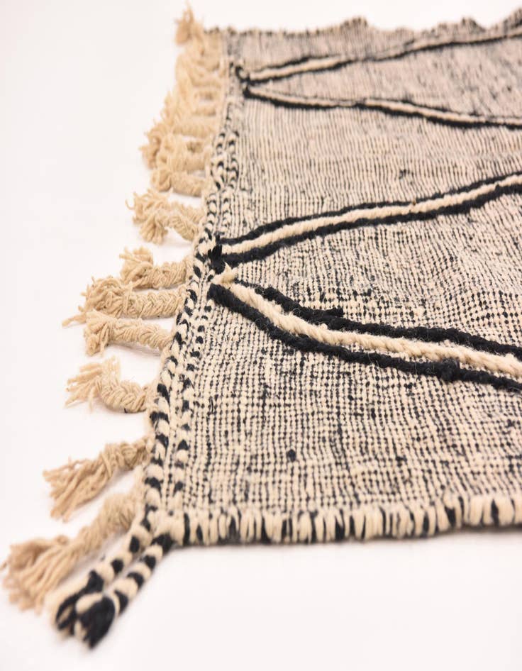 Detail image of 6' 2 x 9' 6  Hand Knotted Moroccan Wool Rug