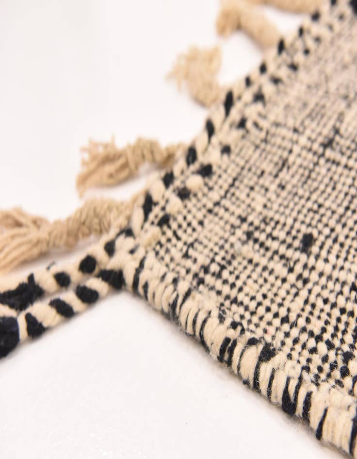 Detail image of 6' 2 x 9' 6  Hand Knotted Moroccan Wool Rug