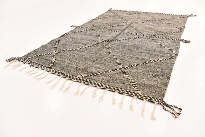 6' 4 x 10' 2 Hand Knotted Moroccan Wool Rug
