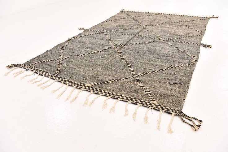 Detail image of 6' 4 x 10' 2 Hand Knotted Moroccan Wool Rug