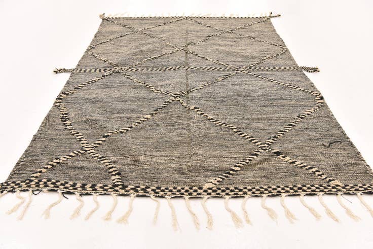 Detail image of 6' 4 x 10' 2 Hand Knotted Moroccan Wool Rug