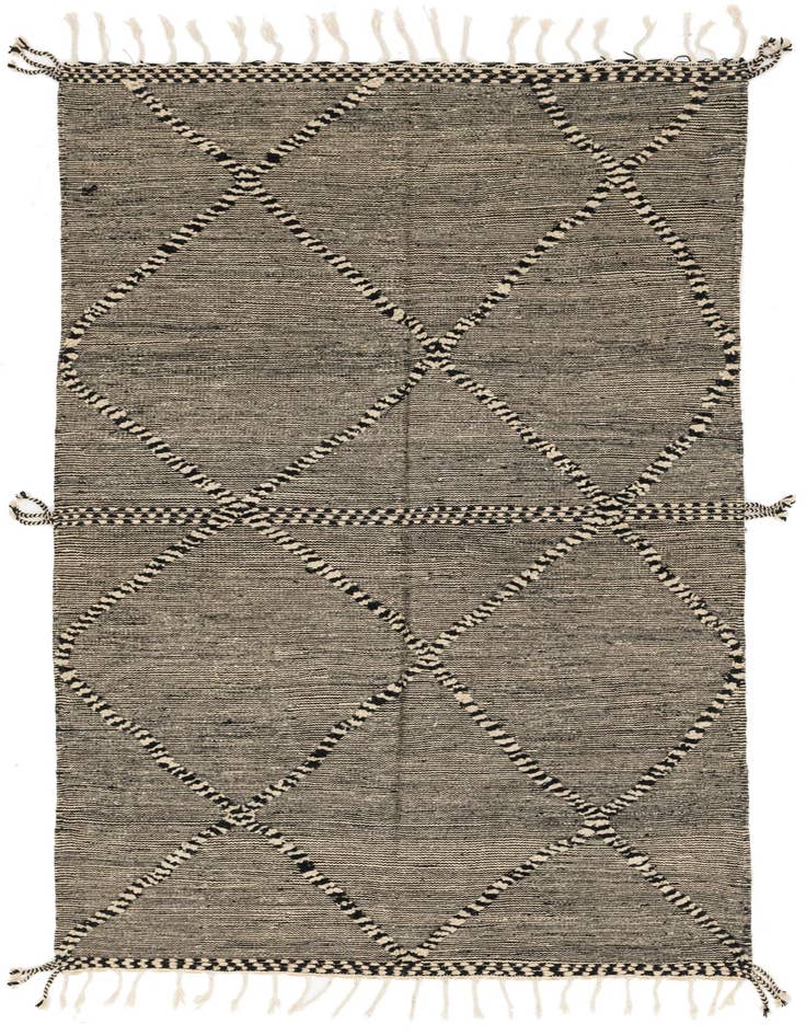 Detail image of 6' 4 x 10' 2 Hand Knotted Moroccan Wool Rug