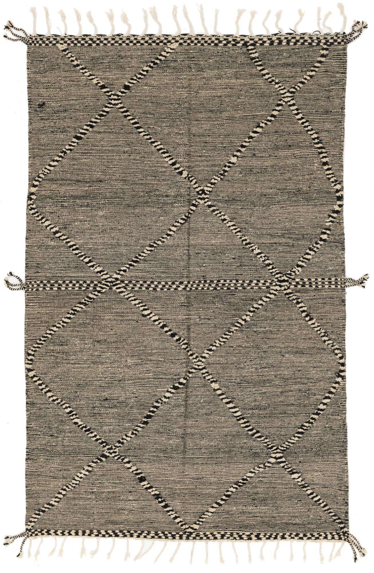 6' 4 x 10' 2 Hand Knotted Moroccan Wool Rug