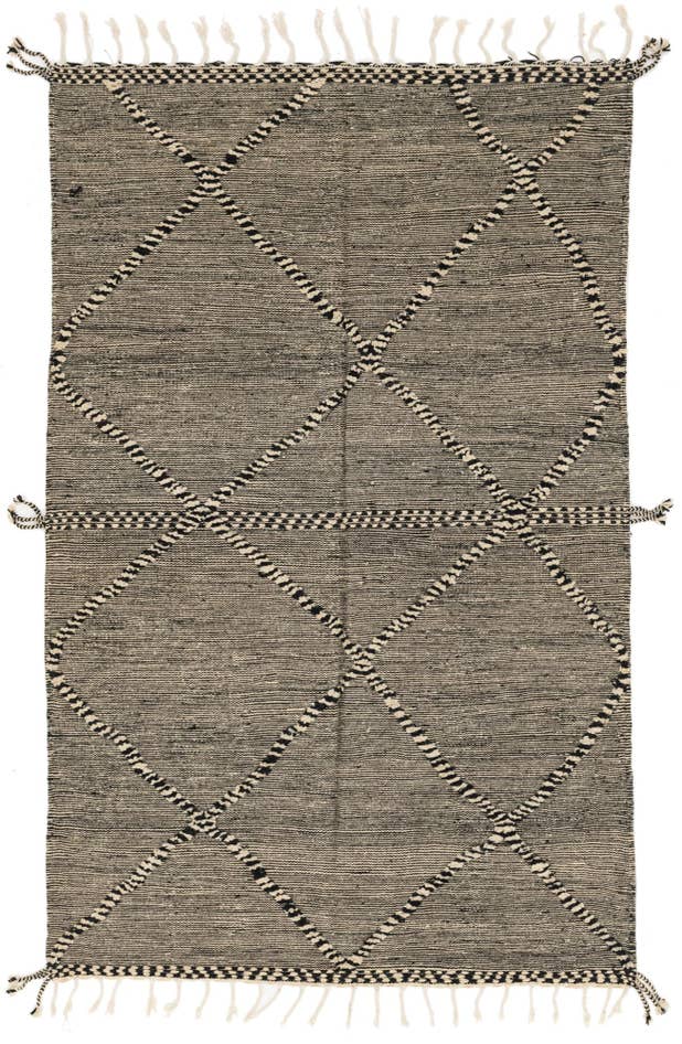 Detail image of 6' 4 x 10' 2 Hand Knotted Moroccan Wool Rug