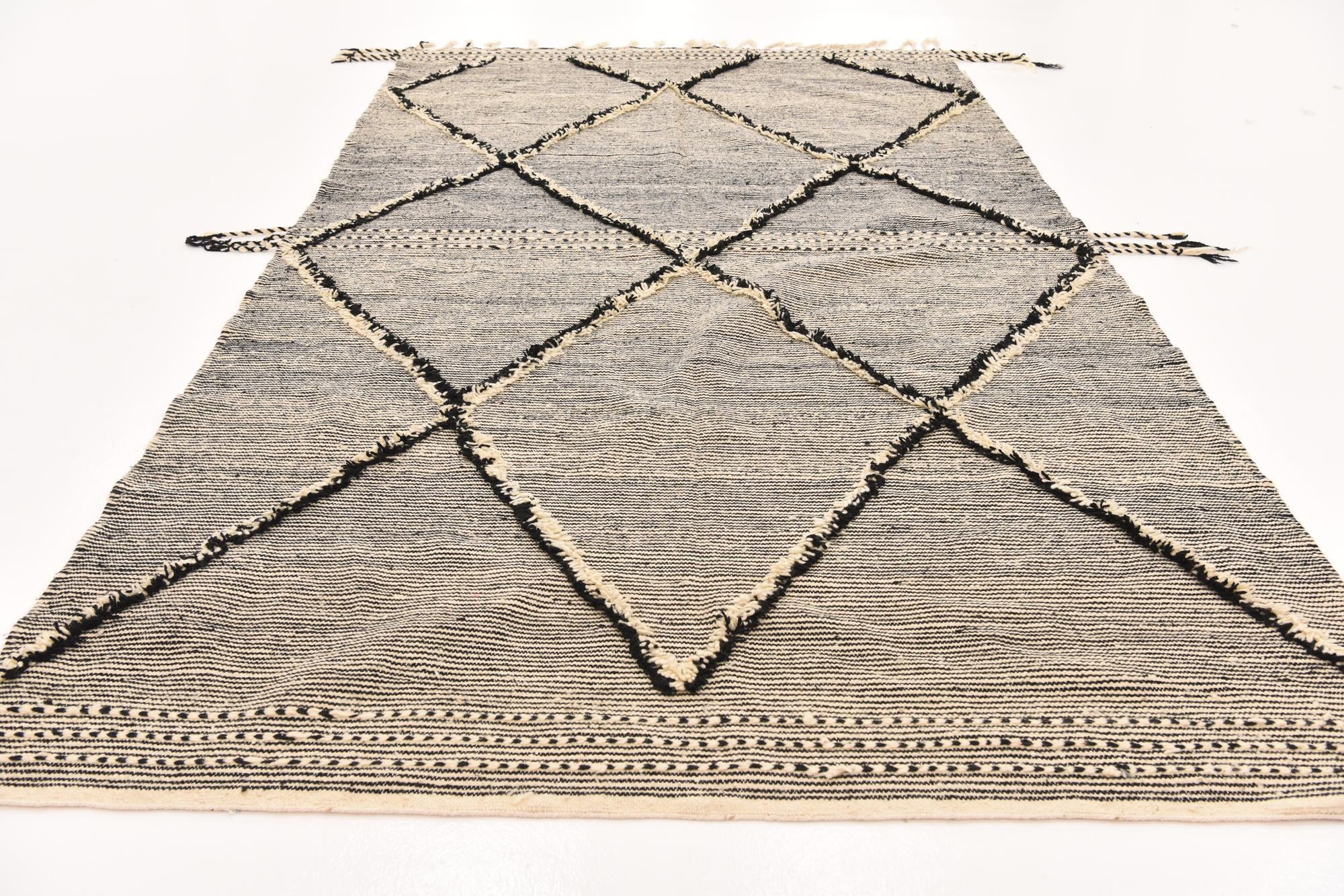 6' 6 x 11' 9 Hand Knotted Moroccan Wool Rug
