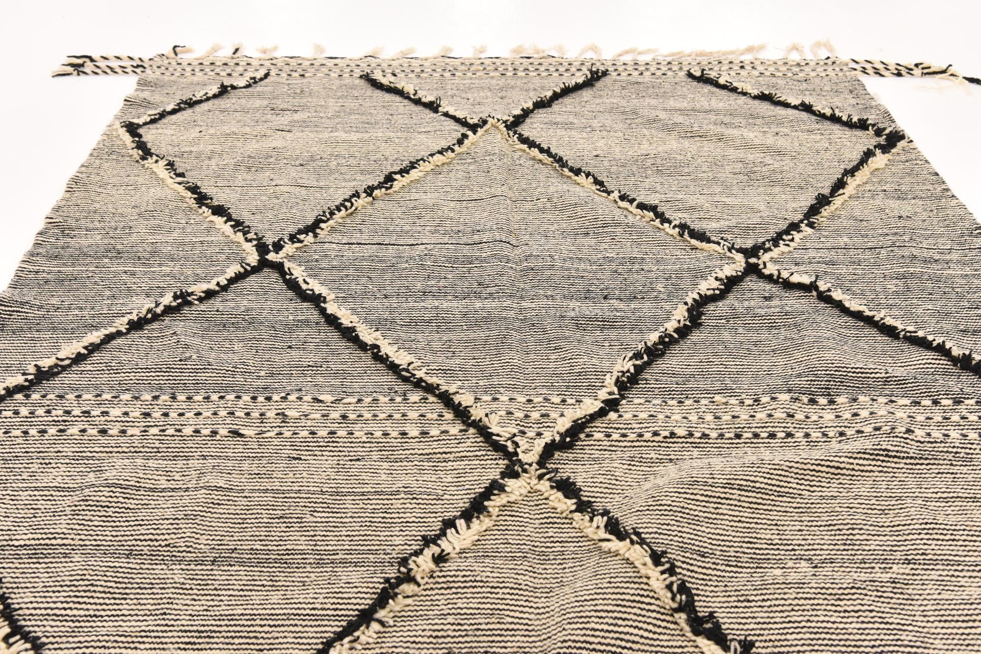 6' 6 x 11' 9 Hand Knotted Moroccan Wool Rug