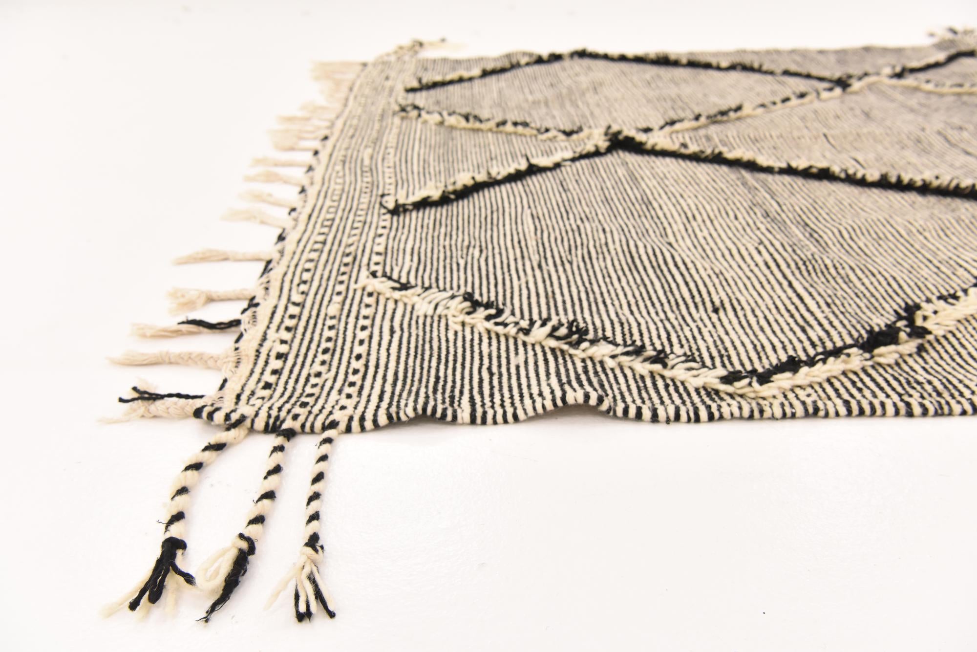 6' 6 x 11' 9 Hand Knotted Moroccan Wool Rug
