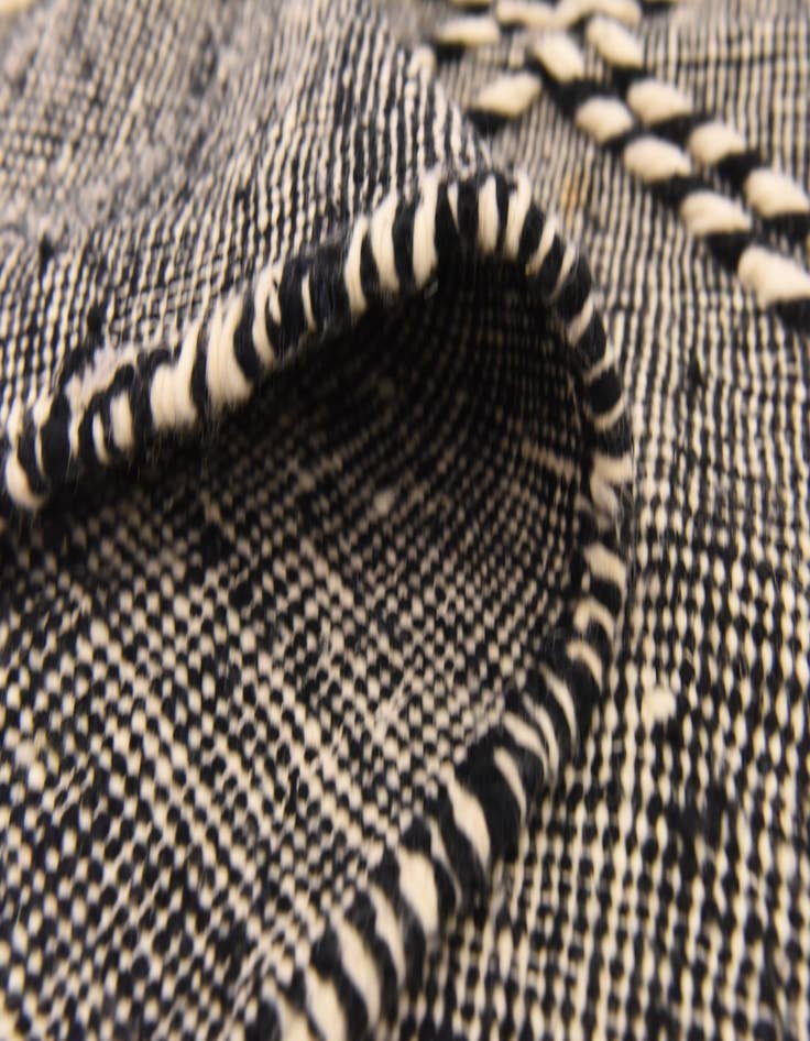 Detail image of 6' 7 x 9' 9  Hand Knotted Moroccan Wool Rug