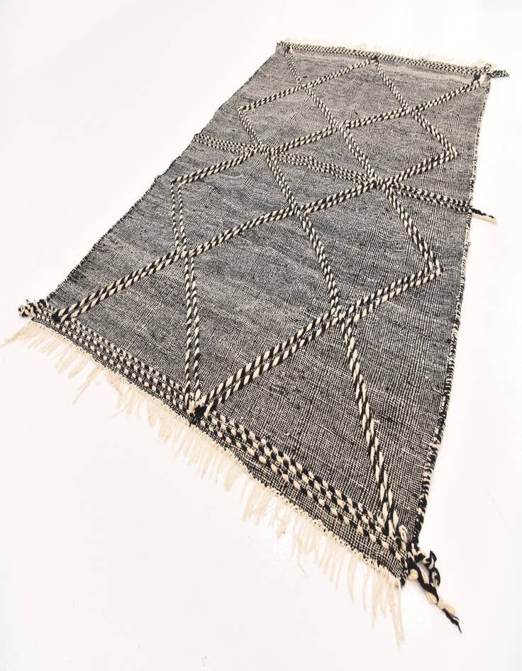 Detail image of 6' 7 x 9' 9  Hand Knotted Moroccan Wool Rug