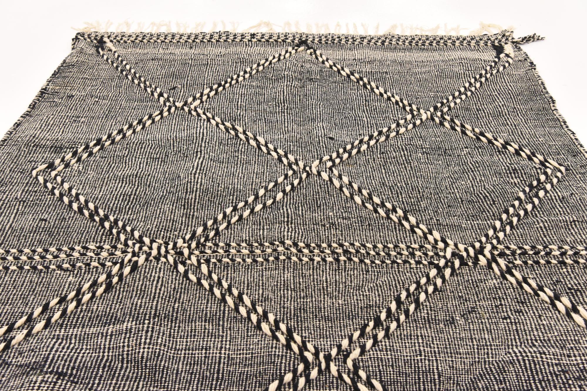 6' 7 x 9' 9 Hand Knotted Moroccan Wool Rug
