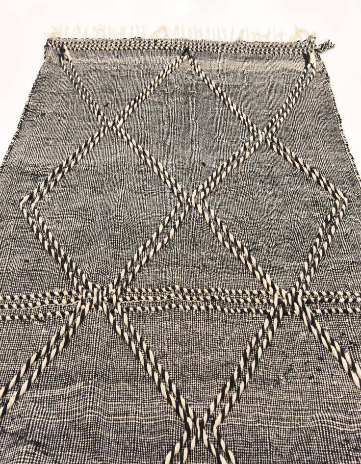 Detail image of 6' 7 x 9' 9  Hand Knotted Moroccan Wool Rug