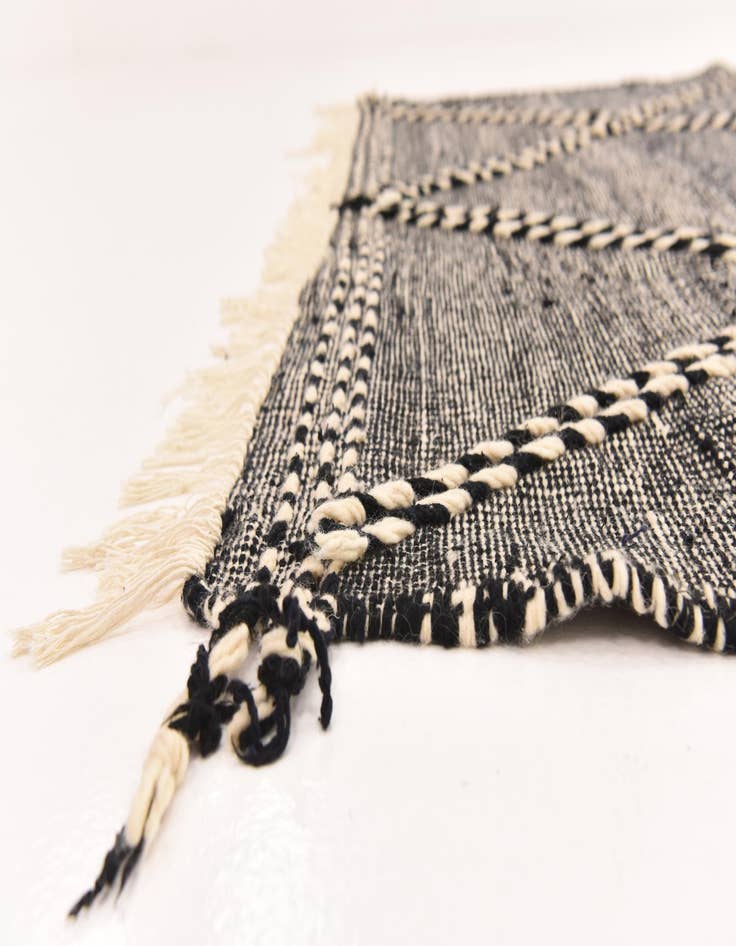 Detail image of 6' 7 x 9' 9  Hand Knotted Moroccan Wool Rug