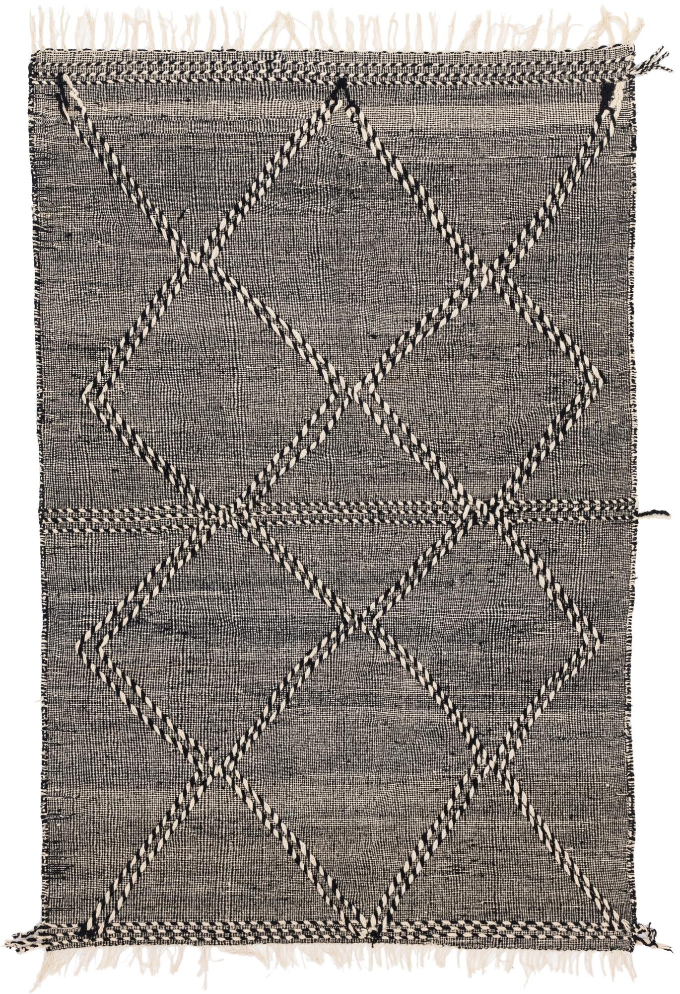 6' 7 x 9' 9 Hand Knotted Moroccan Wool Rug