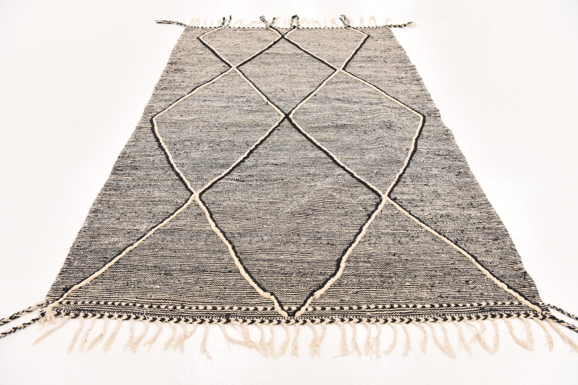 5' 2 x 8' 10 Hand Knotted Moroccan Wool Rug